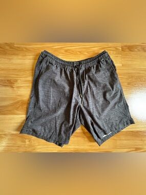 Hurley Active Shorts Gray Performance Stretch W/ Pockets Drawstring Mens Large